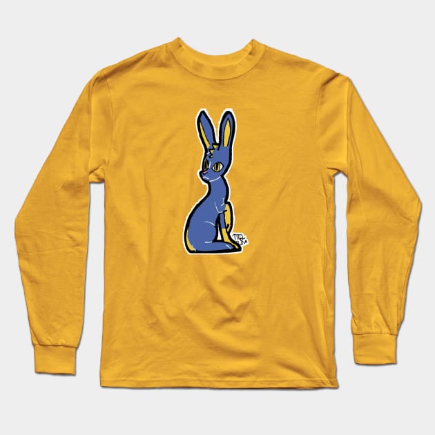 Go Rabbits! Long Sleeve T-Shirt by NotSoDaileyDrawings